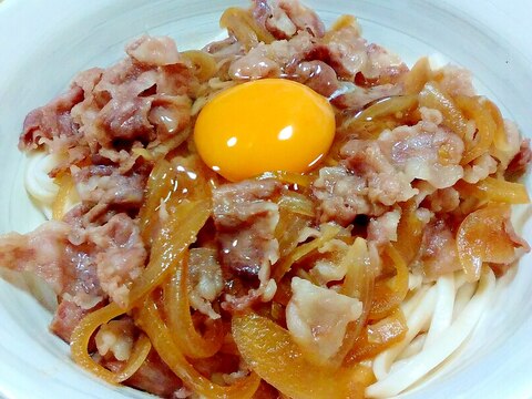 ぶっかけすき焼き肉うどん